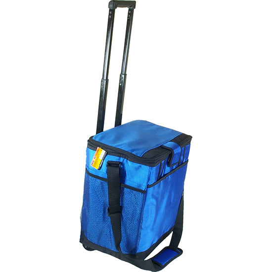 BOLSA TÉRMICA CON RUEDAS AZUL - 33x24x38 cm