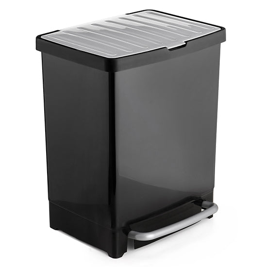 TATAY CUBO PEDAL RECICLAJE 17+8 L NEGRO