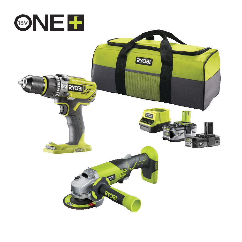 Pack taladro + amoladora 18V