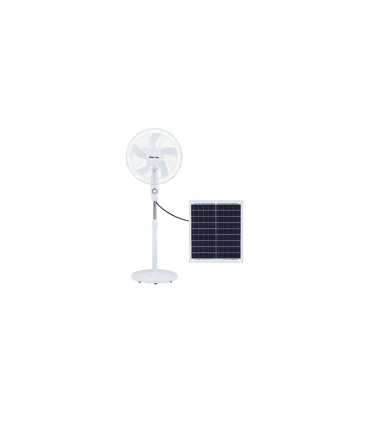 VENTILADOR RECARGABLE SOLAR DE PIE