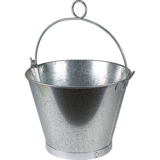 Cubo cónico galvanizado con anilla