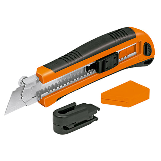 Cúter profesional con alma metálica y grip - 18 cm - 25 mm