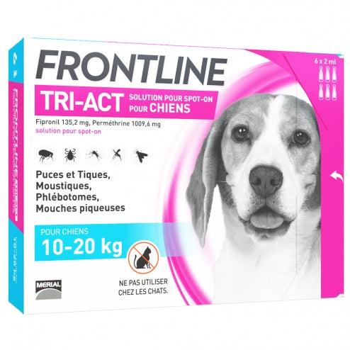 Frontline Tri-Act Pipetas Antiparasitarias para perros de 10-20kg