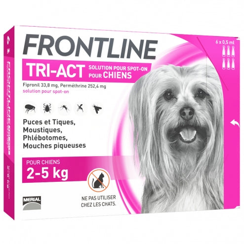 Frontline Tri-Act Pipetas Antiparasitarias para perros 2-5kl
