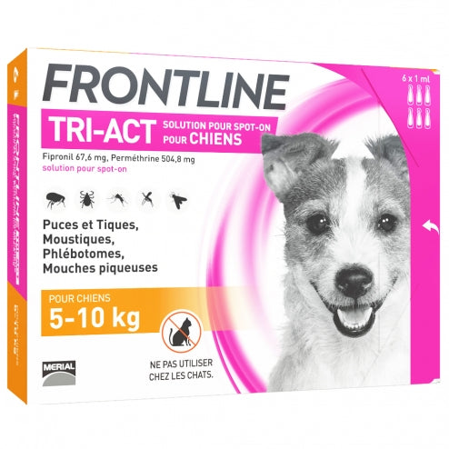 Frontline Tri-Act Pipetas Antiparasitarias para perros de 5-10kl