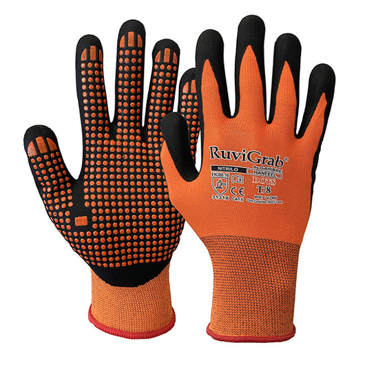 Guante nitrilo con puntos PVC