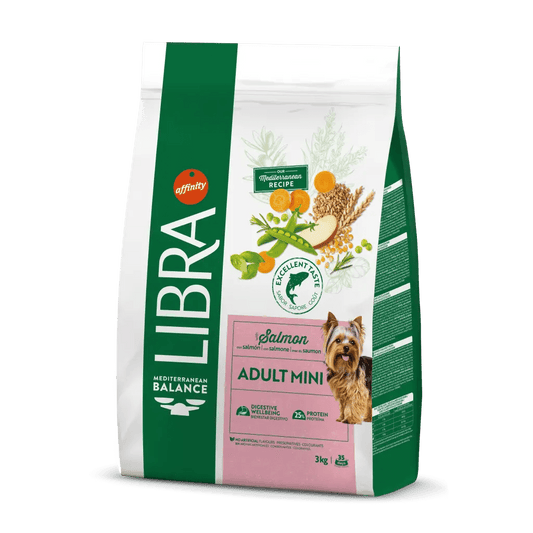 Para perros adultos de tamaño mini de salmón