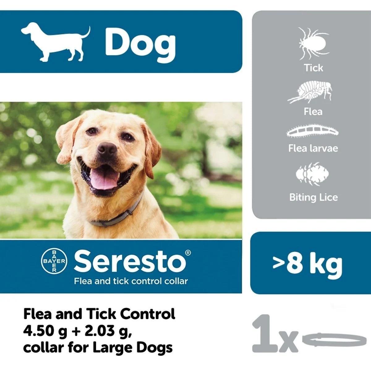 COLLAR SERESTO PARA PERROS DE +8KL